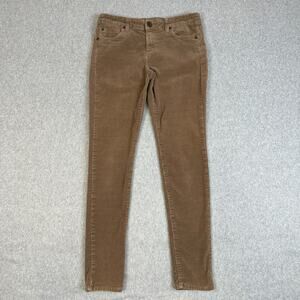 Kut From The Kloth Jeans Womens Sz 6 Brown Corduroy Mia Toothpick Skinny Preppy